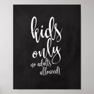 Kids Table Chalkboard 8x10 Sign for Wedding