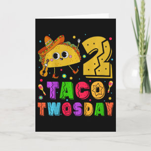 Kids Taco Twosday - Dos Toddler Birthday Party 2 Y Card