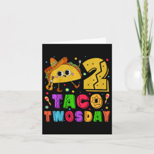 Kids Taco Twosday - Dos Toddler Birthday Party 2 Y Card