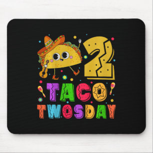 Kids Taco Twosday - Dos Toddler Birthday Party 2 Y Mouse Pad