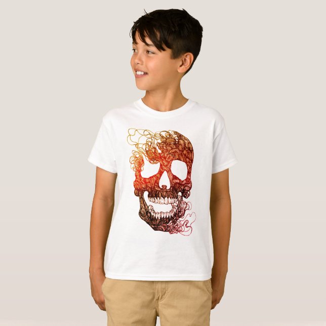 Kids TAGLESS Skull T-Shirt (Front Full)