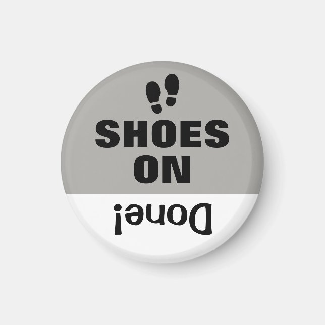Kid's Task Chore List Reminder Magnet Shoes (Front)