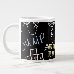 Kids Teacher Fun Recess Playground Chalkboard Large Coffee Mug