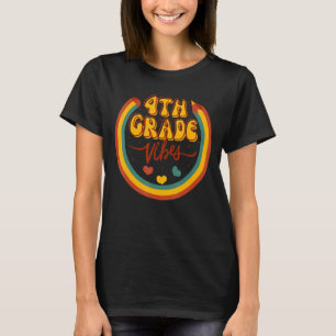 Kids Teachers Back To School Team 4th Grade Vibes  T-Shirt