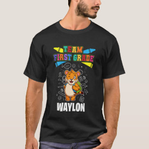 Kids Team First Grade Waylon Personalized T-Shirt