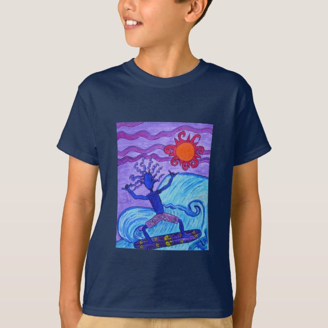 Kids Tee - Catching A Wave (Front)