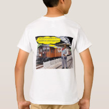 kids tee. Happy Father's Day. cow/conductor
