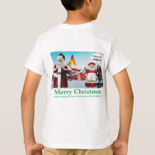 kids tee.  Merry Christmas.  cats mr mrs claus T-Shirt