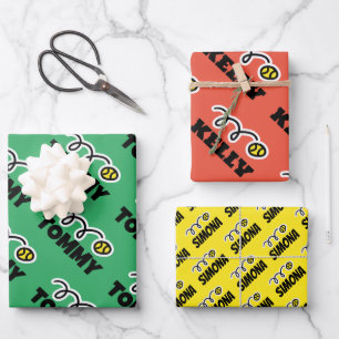 Kids' tennis Christmas custom color Holiday Wrapping Paper Sheet
