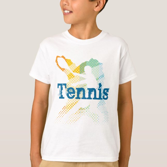 Kid's Tennis Tee Shirt with customizable print (Front)