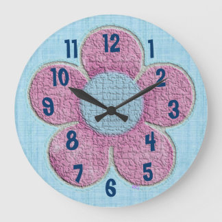 Kids Textured Flower Wall Clock