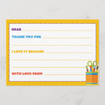 Kids Thank You Card