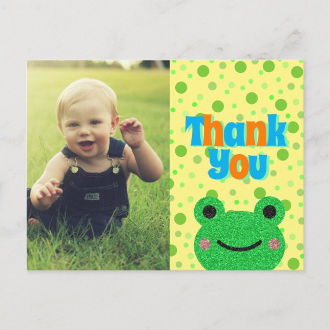 Kids Thank you Frog  Postcard (Front)