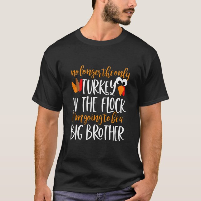 Kids Thanksgiving Big Brother Announcement T-Shirt (Front)