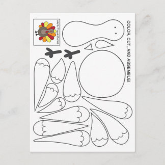Kids Thanksgiving Postcard
