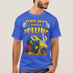 Kids This Boy Keeps Rolling Monster Truck T-Shirt