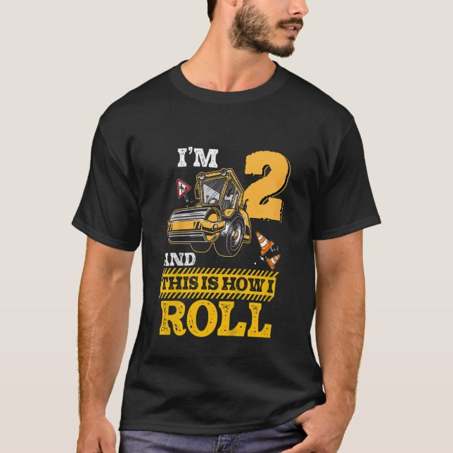 Kids This Is How I Roll Asphalt Roller 2 Year Old  T-Shirt (Front)