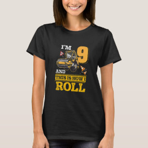 Kids This Is How I Roll Asphalt Roller 9 Year Old  T-Shirt