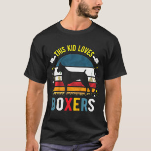 Kids This Kid Loves Boxer Dogs Boys And Girls Boxe T-Shirt