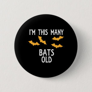 Kids This Many Bats Old 4th Birthday Bat Halloween 2 Inch Round Button