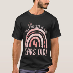 Kids This Princess Is 4 Years Old 4th Birthday Fou T-Shirt