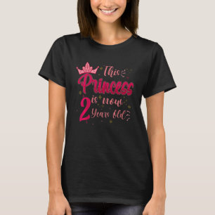 Kids This Princess is now 2 Years old 2nd Birthday T-Shirt