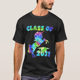 Kids Tie Dye Unicorn Second Grade Graduation Class T-Shirt