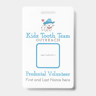 Kids Tooth Team Outreach Predental Volunteer Badge