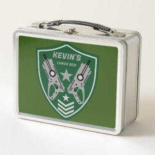 Kids Toy Dart Gun Battle Metal Lunch Box