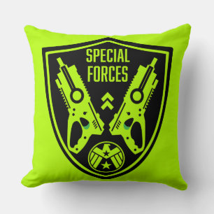 Kids Toy Dart Gun Battle Throw Pillow