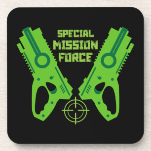 Kids Toy Gun Battle Christmas And Birthday Coaster