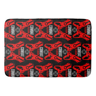 Kids Toy Gun Battle Christmas Bath Mat
