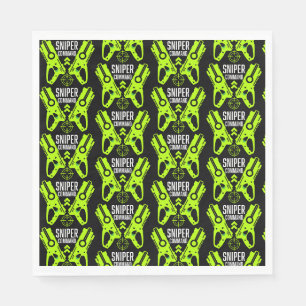 Kids Toy Gun Battle Christmas Napkin