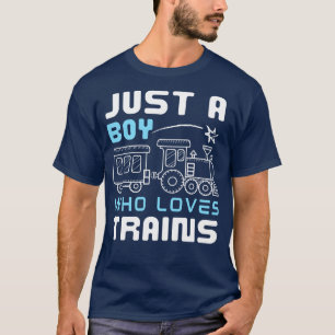 Kids Train Birthday Just a boy who loves Trains 1 T-Shirt