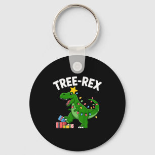 Kids Tree-rex Christmas Dinosaur T-rex Shirt Toddl Keychain