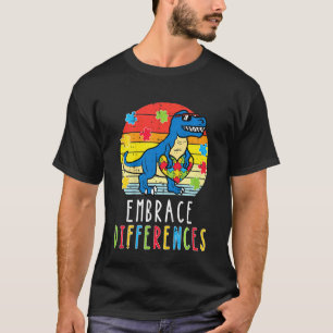 Kids Trex Dino Embrace Differences Toddler Boys Au T-Shirt