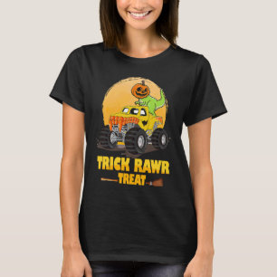 Kids Trick Rawr Treat Dinosaur Monster Truck Hallo T-Shirt