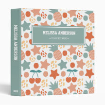Kids Tropical Fruits & Stars Pattern Personalized