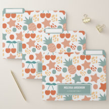 Kids Tropical Fruits & Stars Pattern Personalized