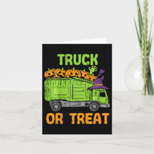 Kids Truck Or Treat Garge Truck Halloween For Kid  Card