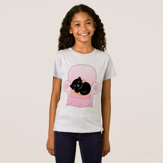 KIDS TSHIRT GREY WITH BLACK CAT