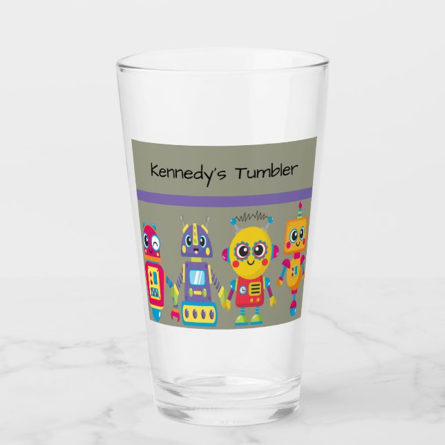 Kids Tumbler with Robots (Front)
