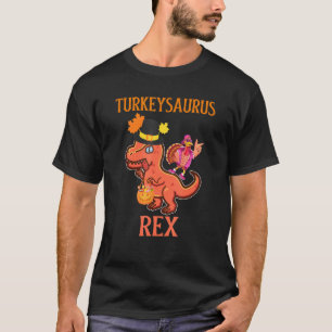 Kids Turkeysaurus Rex Dab Turkey Dino Toddler Boys T-Shirt