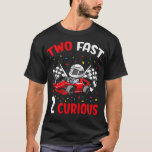 Kids Two Fast 2 Curious 2Nd Birthday Two Years Old T-Shirt<br><div class="desc">Kids Two Fast 2 Curious 2Nd Birthday Two Years Old Car Racing</div>