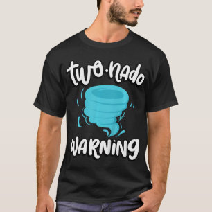 Kids Two-nado Warning 2nd Birthday Tornado Themed T-Shirt