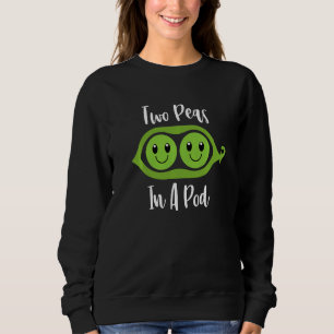 Kids Two Peas In A Pod Brother Sister Twins Match Sweatshirt