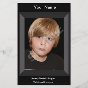 Kids two Sided Model Head-shot Comp/Zed Card