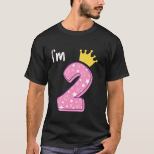 Kids Two Year Old Birthday Girl Kid 2Yr 2Nd 2 Year T-Shirt