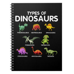 Kids Types Of Dinosaurs Dino Identification Notebook