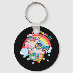Kids Unicorn Easter Egg Rainbow Magical Keychain